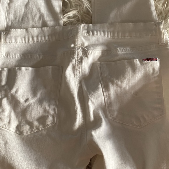 Hudson Nico Mid-rise Super Skinny Jeans. White. Distressed. Size 30 - Picture 7 of 11